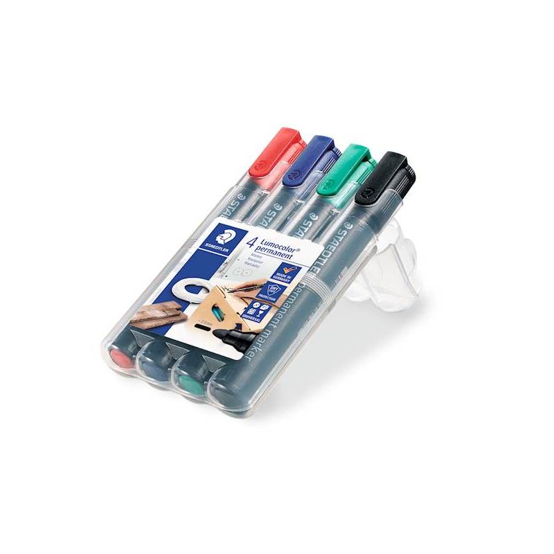 STAEDTLER MARKER LUMOCOLOR PERMANENT, 4/1 v etuiju - Image 2
