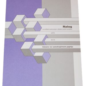 OBRAZEC 7,1 - NALOG ZA SLOŽBENO POTOVANJE- SAMOKOPIRNI