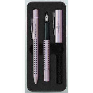 SET FABER CASTELL NALIVNO PERO+KEMIČNI SVINČNIK GLAM PEARL