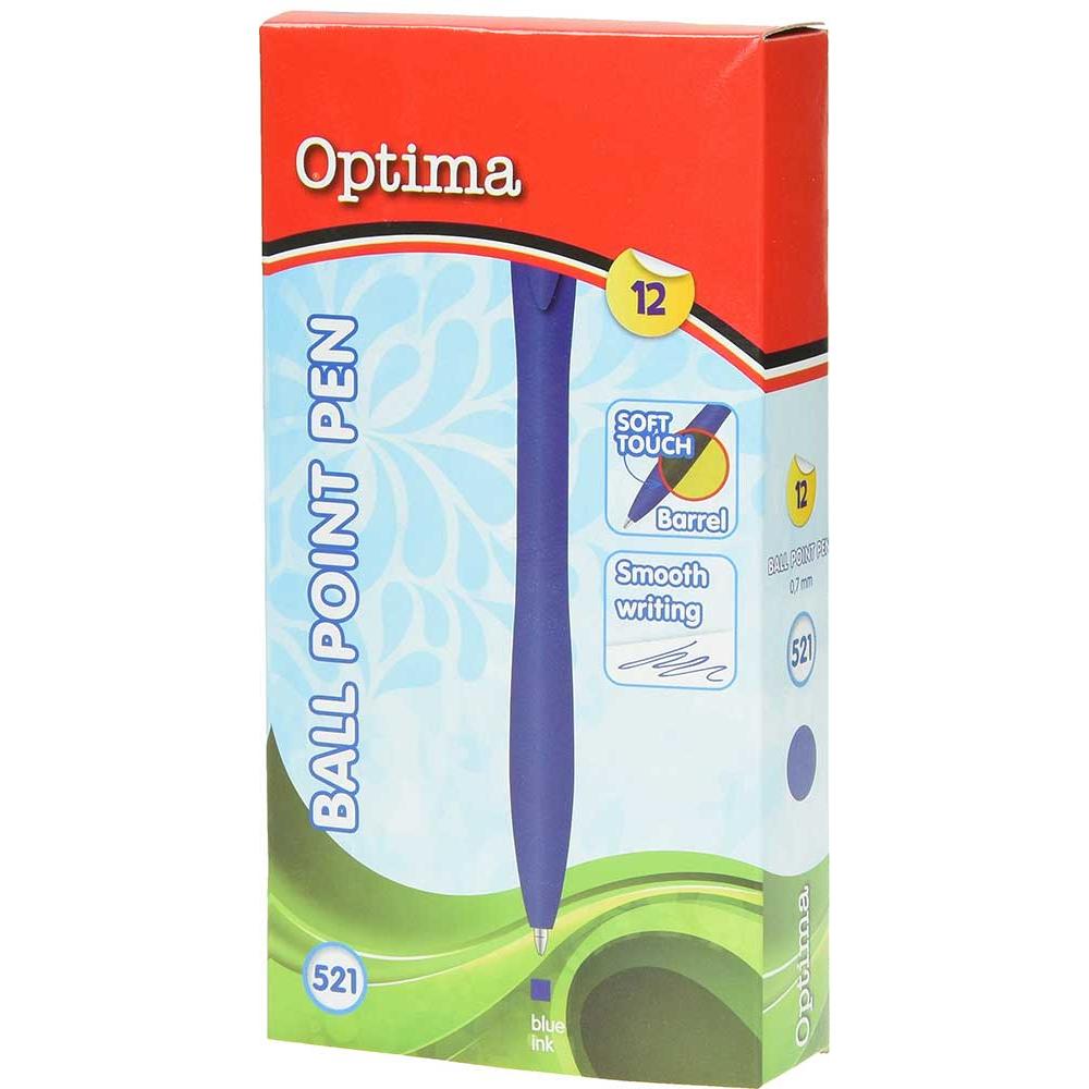 KEMIČNI SVINČNIK OPTIMA, SOFT TOUCH, moder - Image 2
