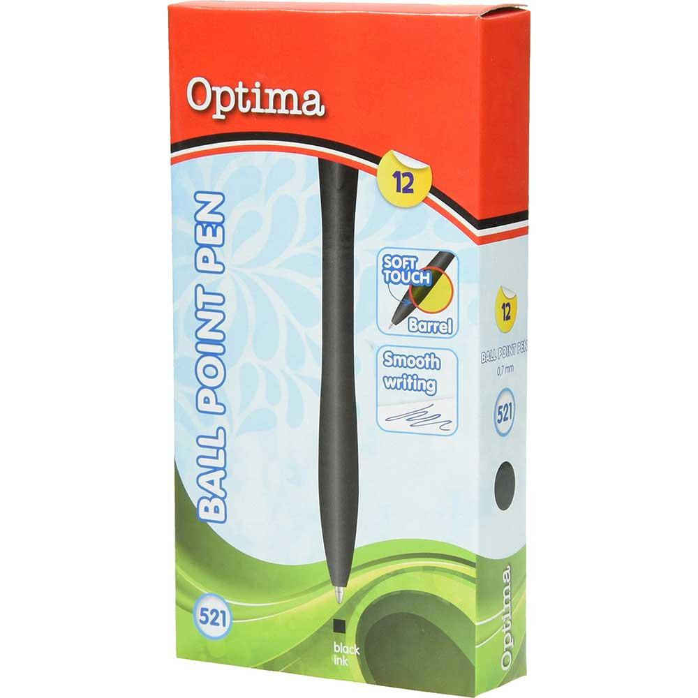 KEMIČNI SVINČNIK OPTIMA, SOFT TOUCH, črn - Image 2
