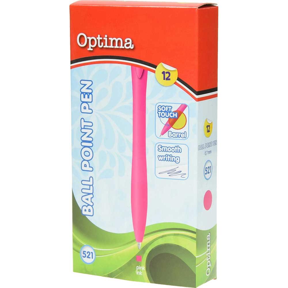 KEMIČNI SVINČNIK OPTIMA, SOFT TOUCH, roza - Image 2