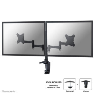 Neomounts Gibljivi nosilec za 2 monitorja, 10-27'', 8 kg, FPMA-D1330DBLACK