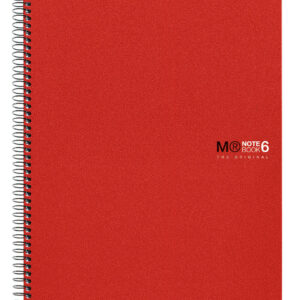 MiquelRius Zvezek A5, črtast, 200-listni, 70g, BASIC, PP, RDEČ