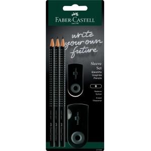 SVINČNIK GRAFITNI FABER-CASTEL SLEEVE SET ČRN