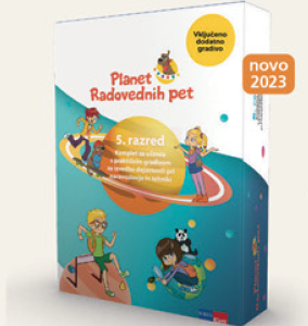 PLANET RADOVEDNIH PET 5, KOMPLET - samostojni delovni zvezki, za slovenščino, matematiko, družbo, naravoslovje in tehniko in glasbeno umetnost + praktično gradivo NIT
