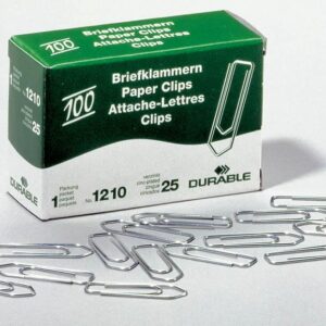 DURABLE Papirne sponke pocinkane, 32mm, 100 kos