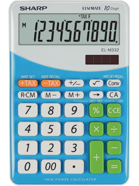 SHARP kalkulator EL332BBL, 10 mestni