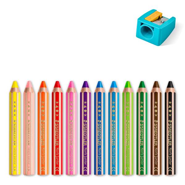 Staedtler barvice Noris Junior debele, 12/1 + šilček, v kartonski embalaži - Image 2