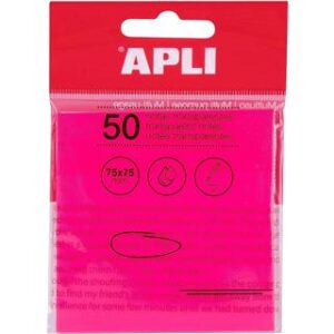 Apli Samolepilni indeks lističi, plastični, PROZORNI ROZA
