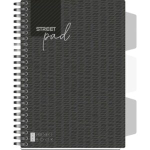 ZVEZEK ŠPIRALA S.PAD BLACK A5 1R, ČRTE 100L PR, 67131