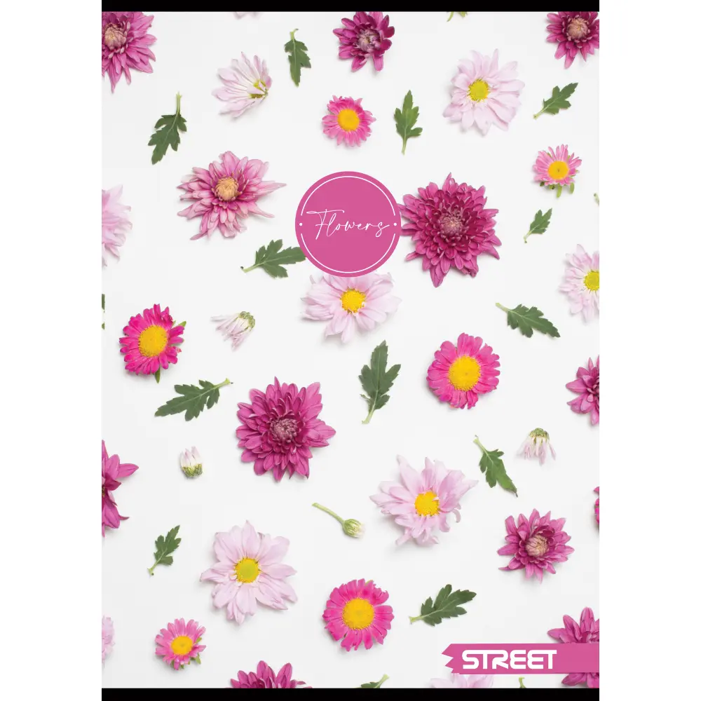 Zvezek Street Flowers A4 mali karo, 65701 - Image 2