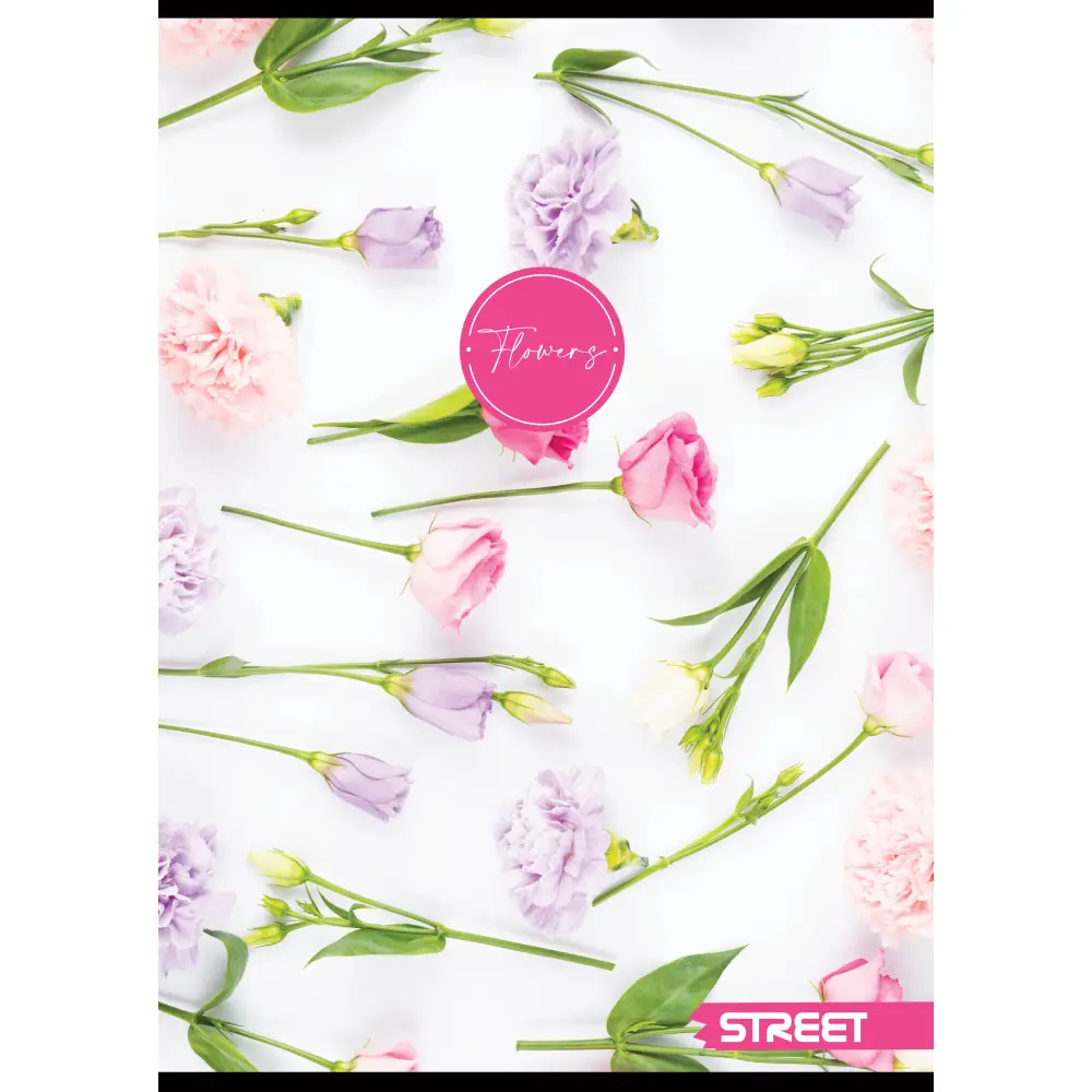 Zvezek Street Flowers A4 mali karo, 65701 - Image 3