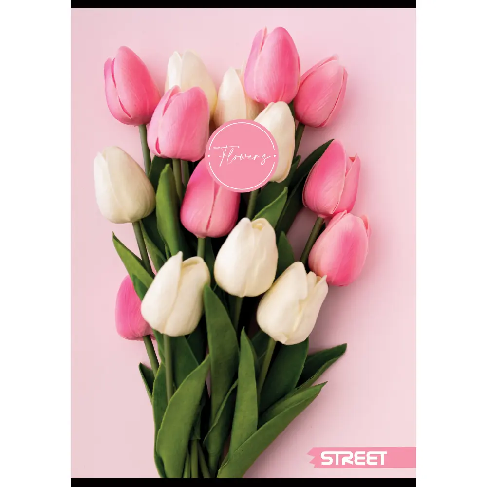 Zvezek Street Flowers A4 mali karo, 65701 - Image 5