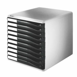 Leitz predalnik, 10 predalov, črn, 5281