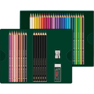 SET FABER CASTELL  POLYCHROMOS & PITT GRAPH.MAT 32+6