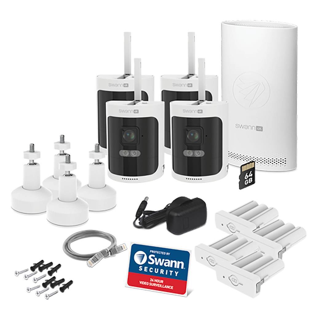 Swann Nadzorna kamera Allsecure 4K, brezžična 64GB SD kartica, 4x kamera - komplet - Image 5
