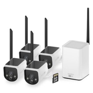 Swann Nadzorna kamera MaxRanger 4K, brezžična 64GB SD kartica, 4x kamera - komplet