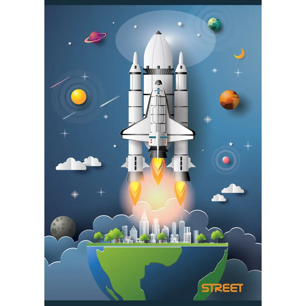 Zvezek Street Stars A4 mali karo - Image 6