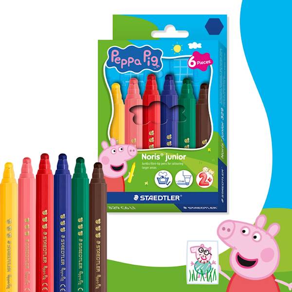 Staedtler flomastri Noris Junior Pujsa Pepa, 6/1, v kartonski škatli - Image 2