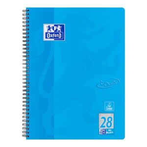 Oxford Touch blok s spiralo A4+, 80 listni, karo, morsko moder