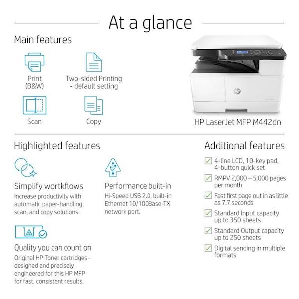 Večfunkcijska laserska naprava HP LaserJet MFP M442DN - Image 3