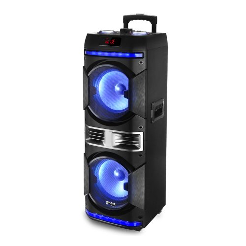 xp_8819_karaoke_zvocnik_usb_micro_sd_led_disco_efekti_zicni_brezzicni_mikrofon_fm_radio_snemanje_led_zaslon_thunder_1000w_mobilni_napajalnik